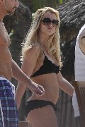Britney Spears in black bikini