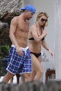 Britney Spears in black bikini
