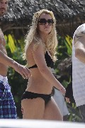 Britney Spears in black bikini