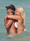 Brooke Hogan in white bikiki