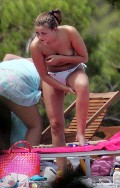 Charlotte Church in sunbathing