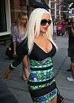 Christina Aguilera in Christina on her way to promote her perfume