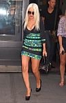 Christina Aguilera in Christina on her way to promote her perfume