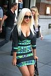 Christina Aguilera in Christina on her way to promote her perfume