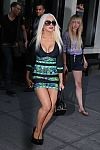 Christina Aguilera in Christina on her way to promote her perfume