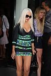 Christina Aguilera in Christina on her way to promote her perfume