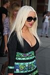 Christina Aguilera in Christina on her way to promote her perfume