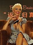 Christina Aguilera in Christina's plunging neck line
