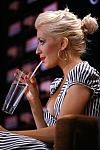 Christina Aguilera in Christina's plunging neck line