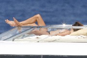 Cindy Crawford nude in topless on a yacht