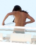 Cindy Crawford nude in topless on a yacht
