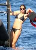 Cindy Crawford nude in topless on a yacht