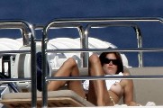 Cindy Crawford nude in topless on a yacht