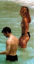 Cindy Crawford nude in Topless swimming
