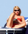 Claire Danes in red bikini