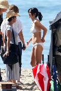 Courteney Cox in white bikini