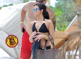 Demi Lovato in black bikini