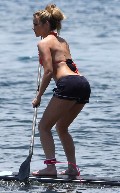 Denise Richards in red bikini