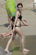 Emma Watson nude in black bikini