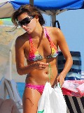 Eva Longoria in bikini at the beach
