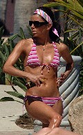 Eva Longoria in pink bikini