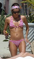 Eva Longoria in pink bikini