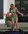 Stacy Ferguson - Fergie in green bikini