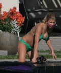 Stacy Ferguson - Fergie in green bikini