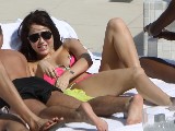 Miley Cyrus nude in pink bikini