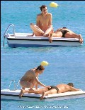 Geena Davis nude in Topless swimming