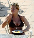 Gemma Atkinson in black bikini