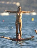 Geri Halliwell in gold bikini