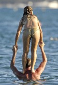 Geri Halliwell in gold bikini