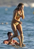 Geri Halliwell in gold bikini