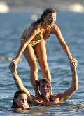 Geri Halliwell in gold bikini