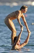 Geri Halliwell in gold bikini