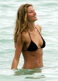Gisele Bundchen in black bikini
