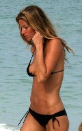 Gisele Bundchen in black bikini