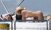Hayden Panettiere in orange bikini