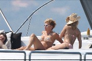 Hayden Panettiere in orange bikini