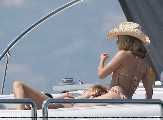 Hayden Panettiere in orange bikini