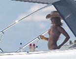 Hayden Panettiere in orange bikini