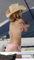Hayden Panettiere in orange bikini