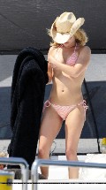 Hayden Panettiere in orange bikini