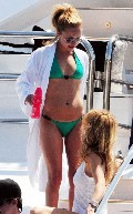 Hayden Panettiere in green bikini