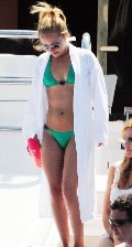 Hayden Panettiere in green bikini