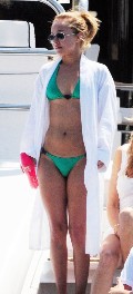 Hayden Panettiere in green bikini