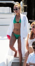 Hayden Panettiere in green bikini