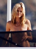 Heidi Klum nude in topless on a yacht