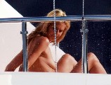 Heidi Klum nude in topless on a yacht